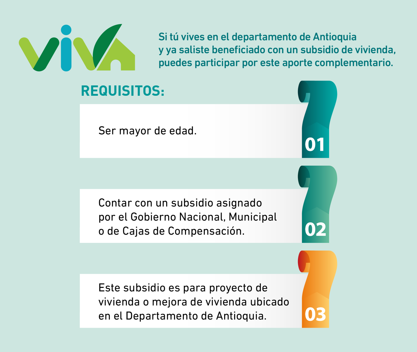 Requisitos para aplicar al subsidio VIVA